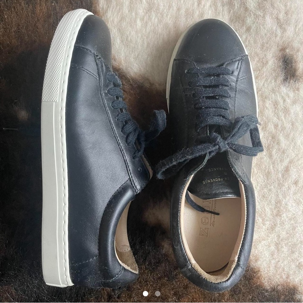 Zespa Black Leather Sneaker